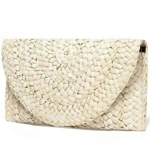 New Straw Purse for Women Summer Beach Woven Bag Clutch